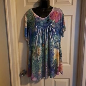 Faded Glory multicolored blouse 2X